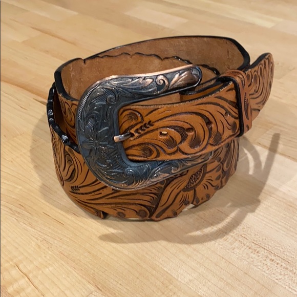 Ranger Belt Company Hand Tooled Leather 